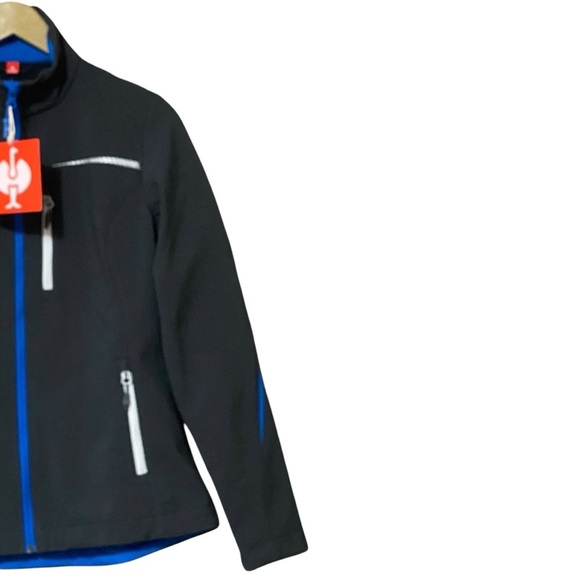 Engelbert Strauss Softshell Jacket S Graphite Gentian Blue e.s.motion 2020 NWT - Picture 5 of 14